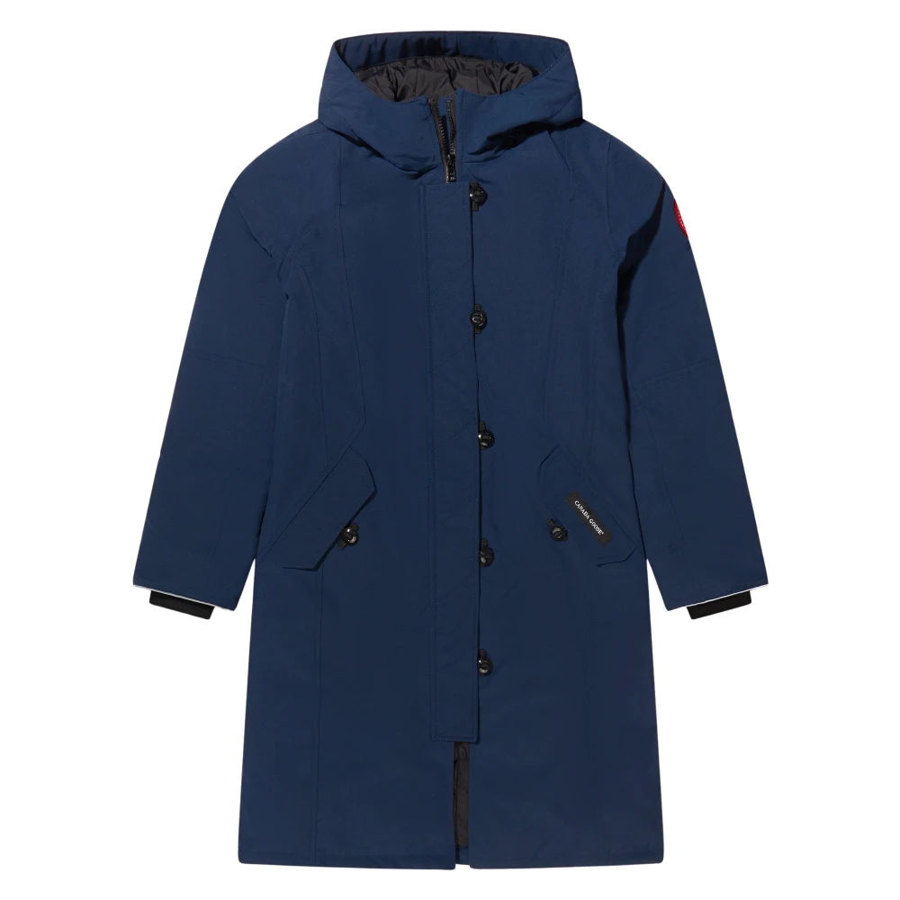 Canada Goose Girls Blue Light Jackets, 7 Y, Brittania Down Parka