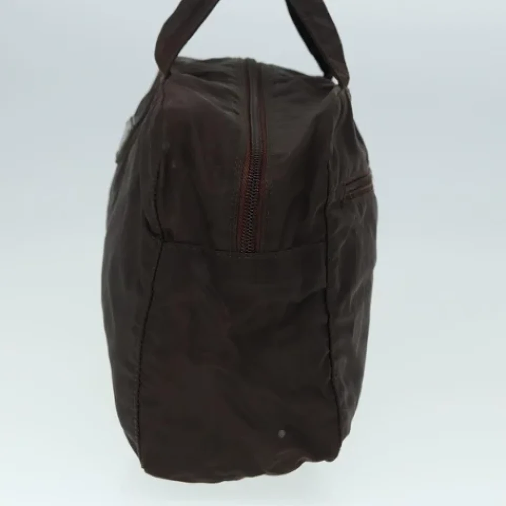 Prada Vintage Pre-owned Fabric handbags Brown Dames