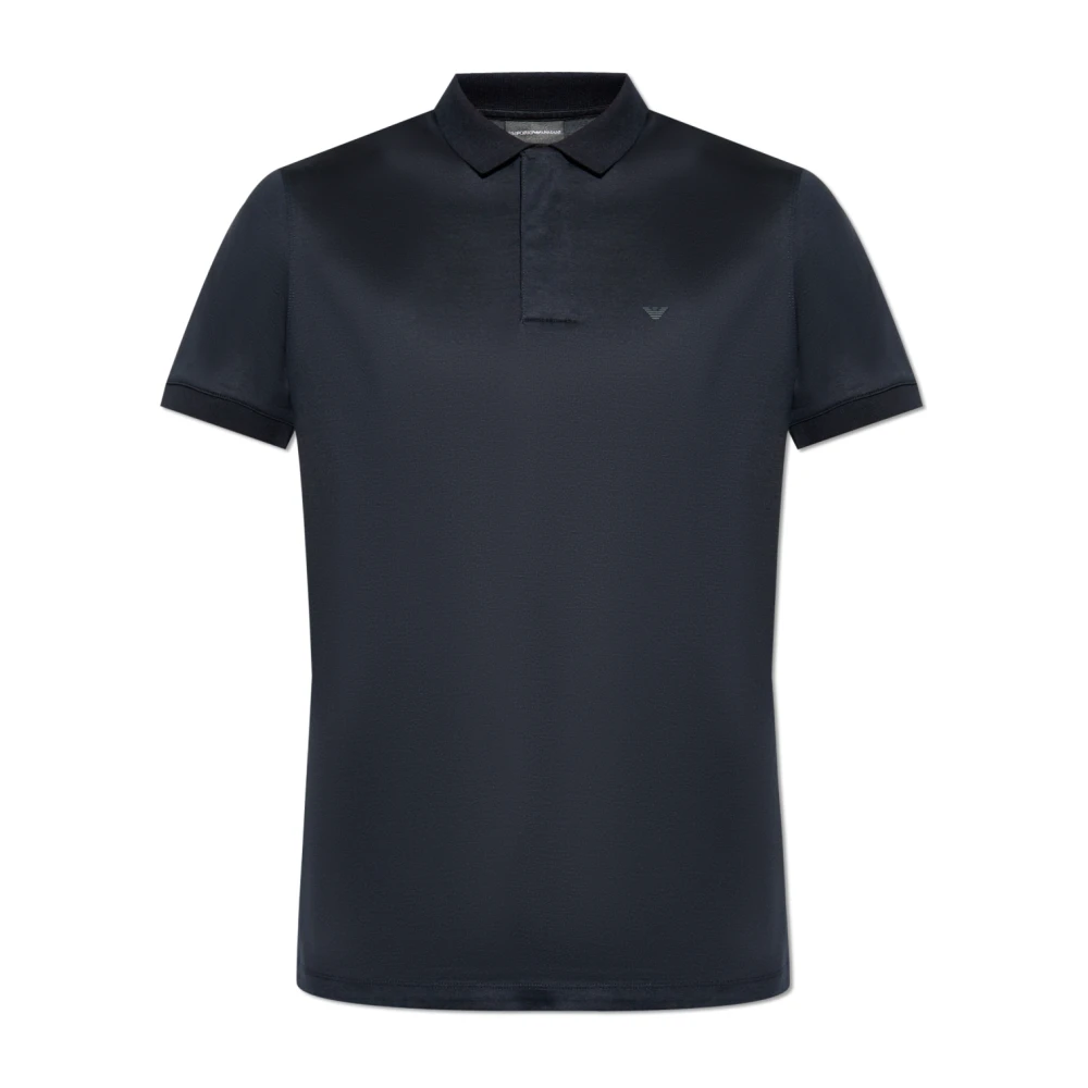 Emporio Armani Polo met logo Blue Heren