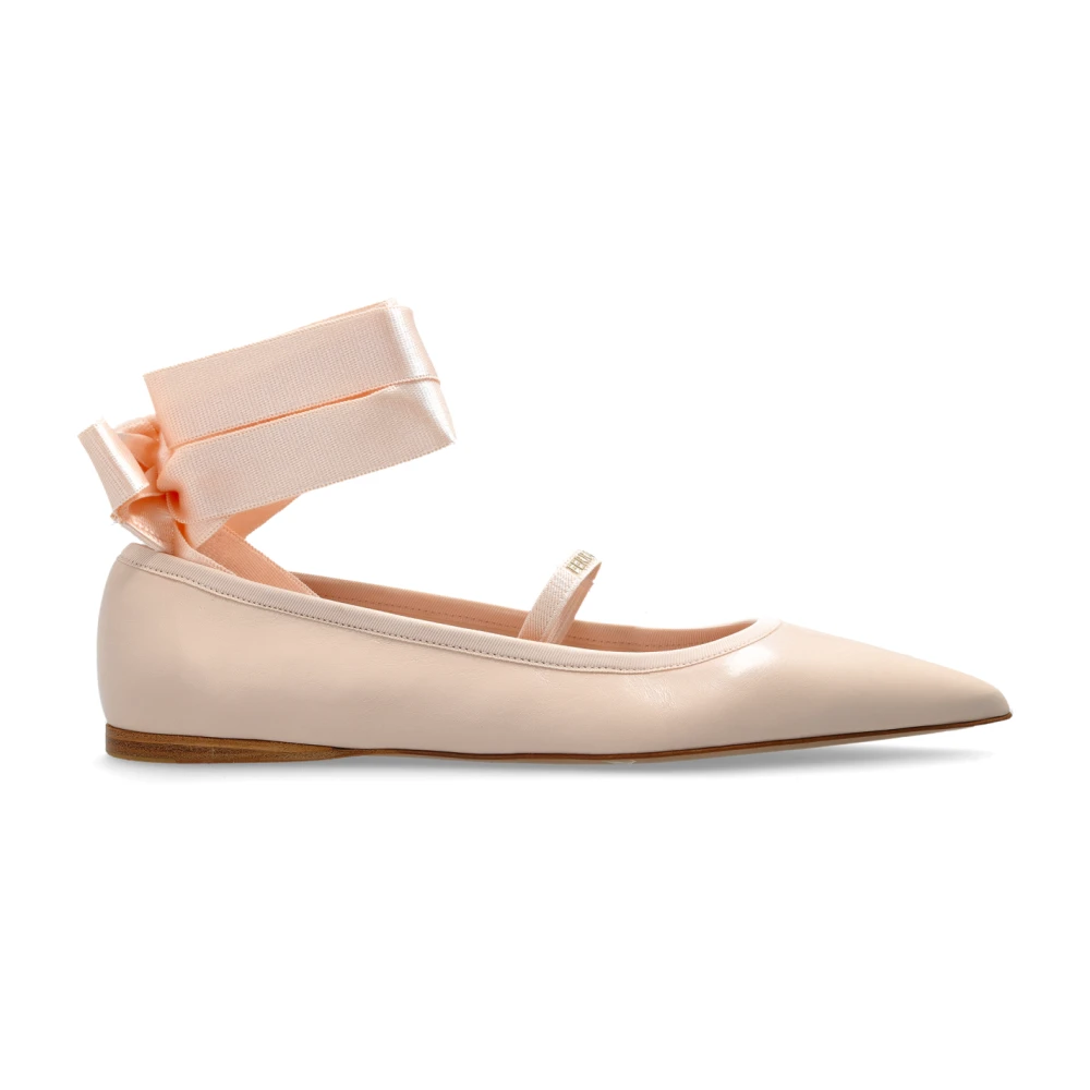 Ferragamo Women's Pink Ballerinas Carice - Ballerina Shoes - 5 Uk - Shoes