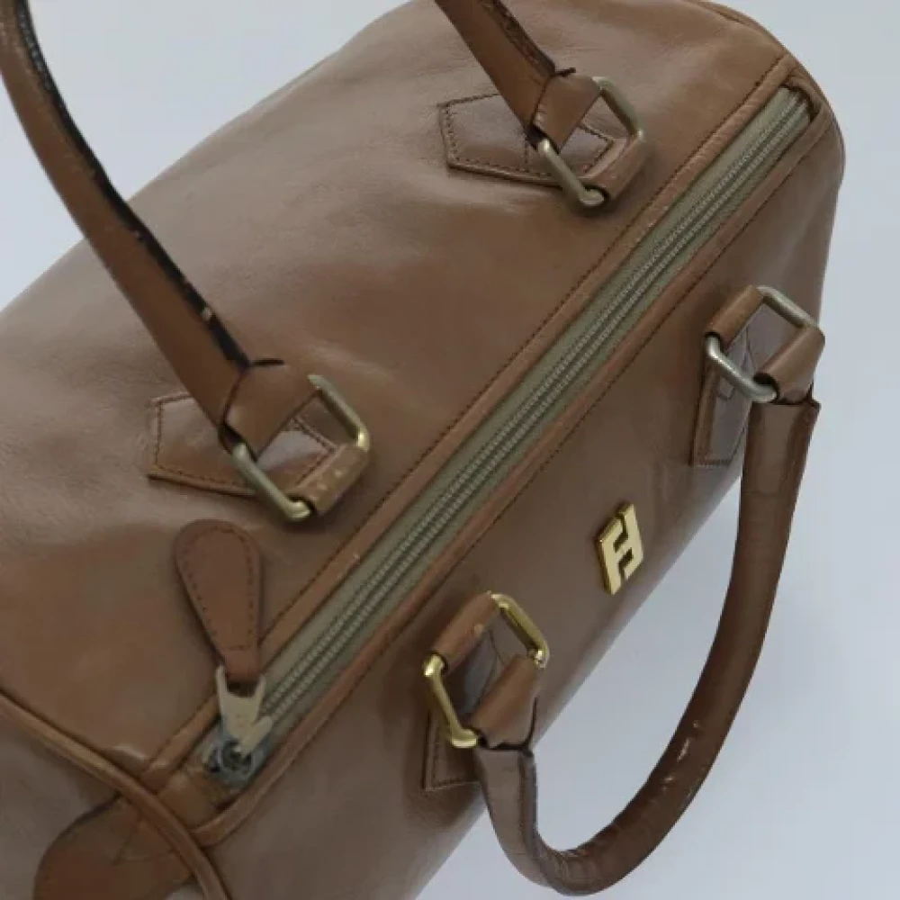 Fendi Vintage Pre-owned Leather handbags Brown Dames