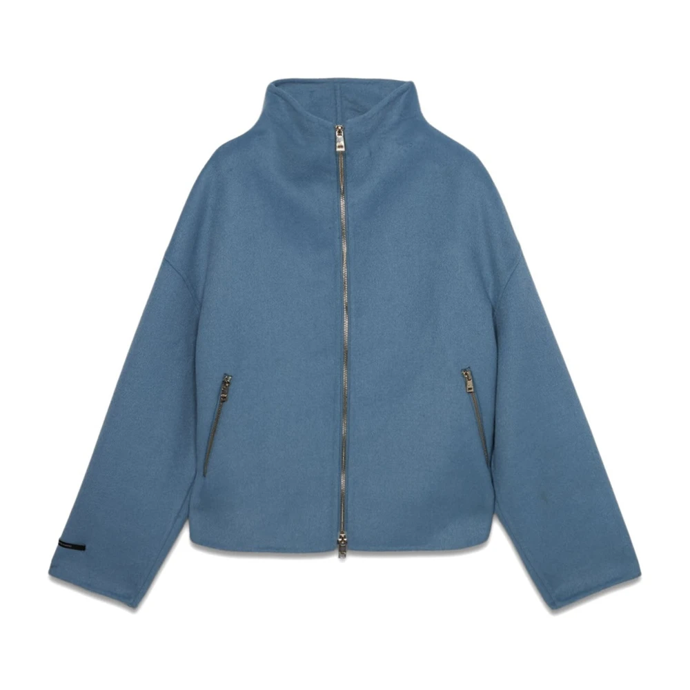 Oltre Jas gemaakt van wolmix stof Blue Dames