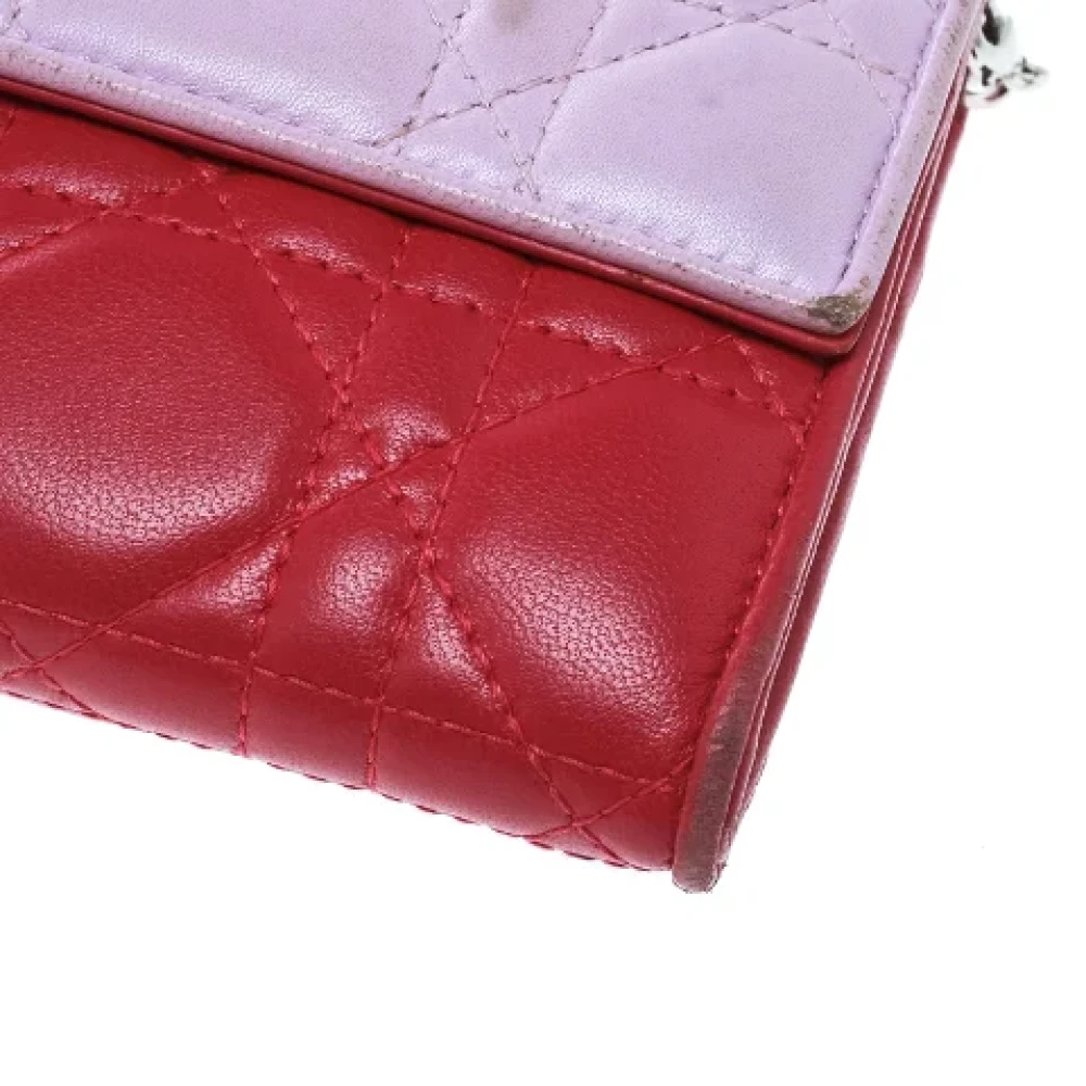 Dior Vintage Pre-owned Leather wallets Pink Dames