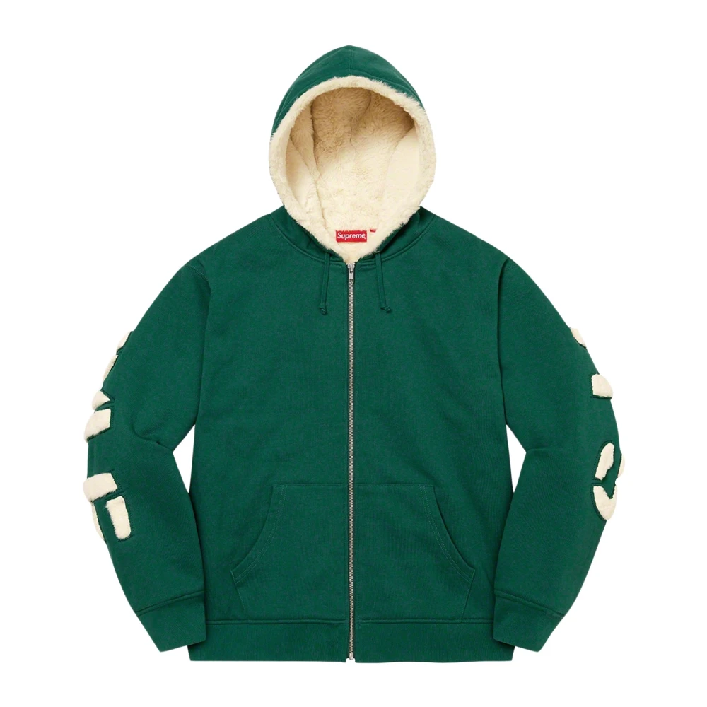 Supreme Faux Fur Gevoerde Hoodie Donkergroen Green Heren