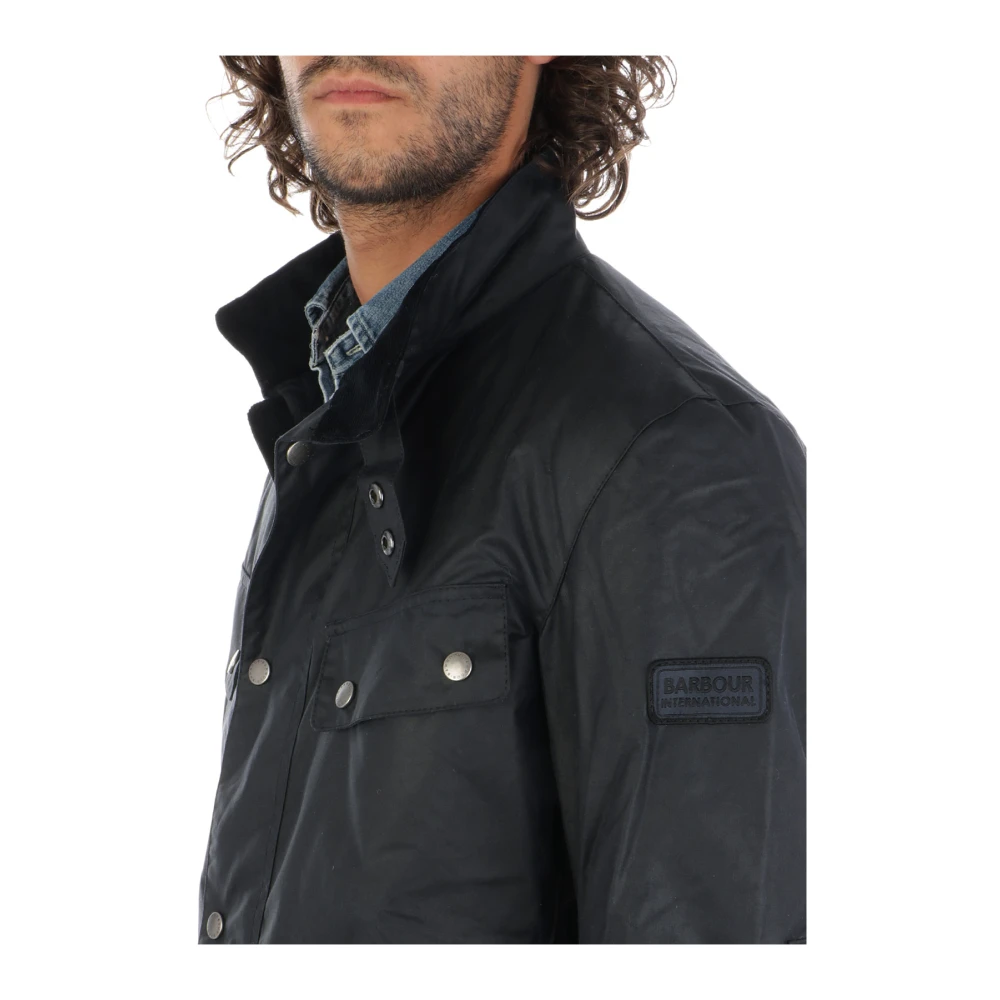 Barbour Duke Waxjas Klassieke Stijl Black Heren