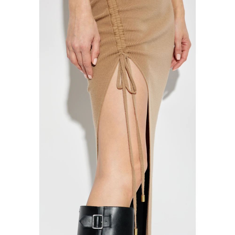 Michael Kors Geribbelde mouwloze jurk Beige Dames