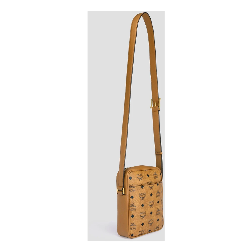 MCM Klassieke Schoudertas in Visetos Brown Dames