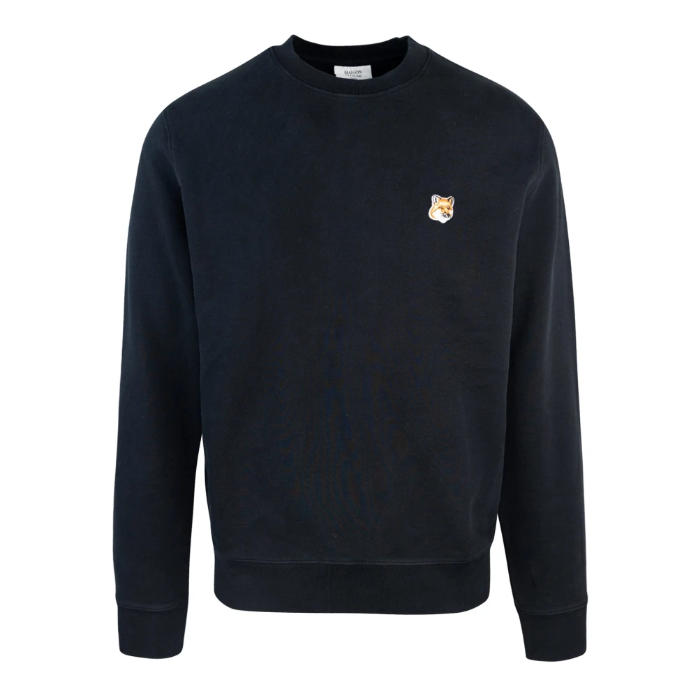 Maison Kitsuné Zwarte Vossentrui Katoen Regular Fit Black Heren