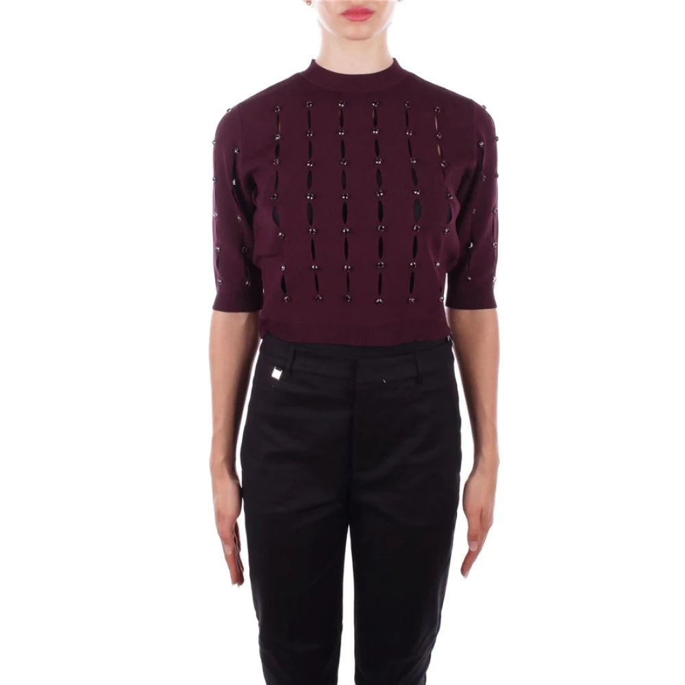 Liu Jo Stijlvolle Gebreide Top Purple Dames