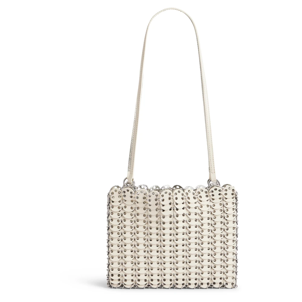 Rabanne Women's Beige Shoulder Bags, One Size, Reversible Leather Bag With Iconic Discs
