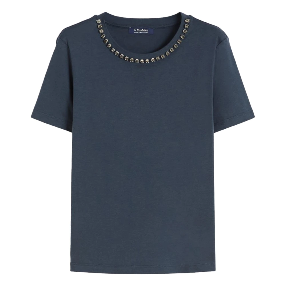 Max Mara Women's Blue T-Shirt - T-Shirts - M - Tops