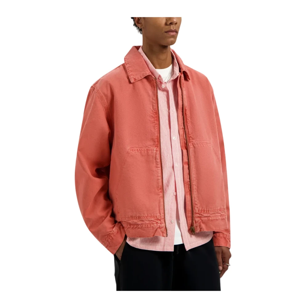 Olaf Hussein Men's Red Washed Canvas Jacket - Jackets - S - Jackets