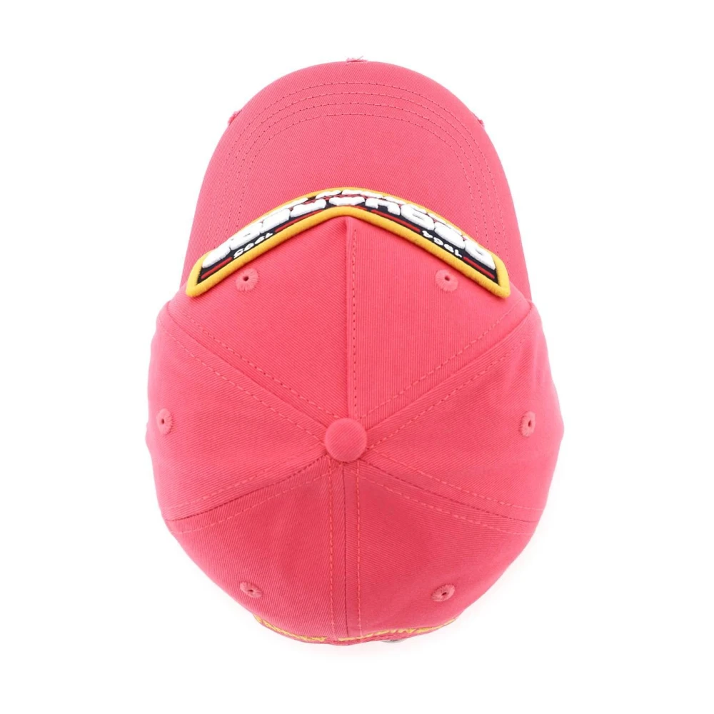 Dsquared2 Baseball Cap met Logo Patch Pink Heren
