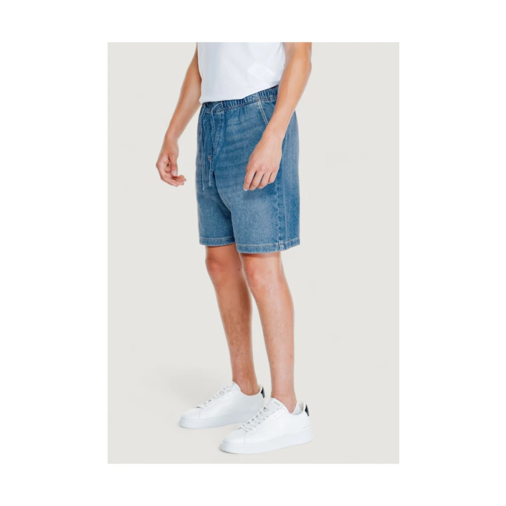 jack & jones Lichtblauwe Katoenen Shorts voor Mannen Blue Heren