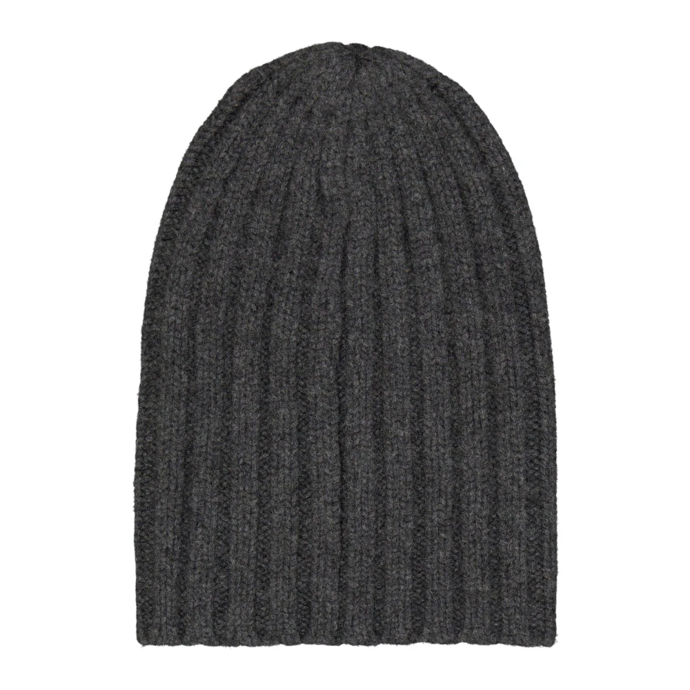 Laneus Alpaca Ribgebreide Beanie Hat Gray Unisex
