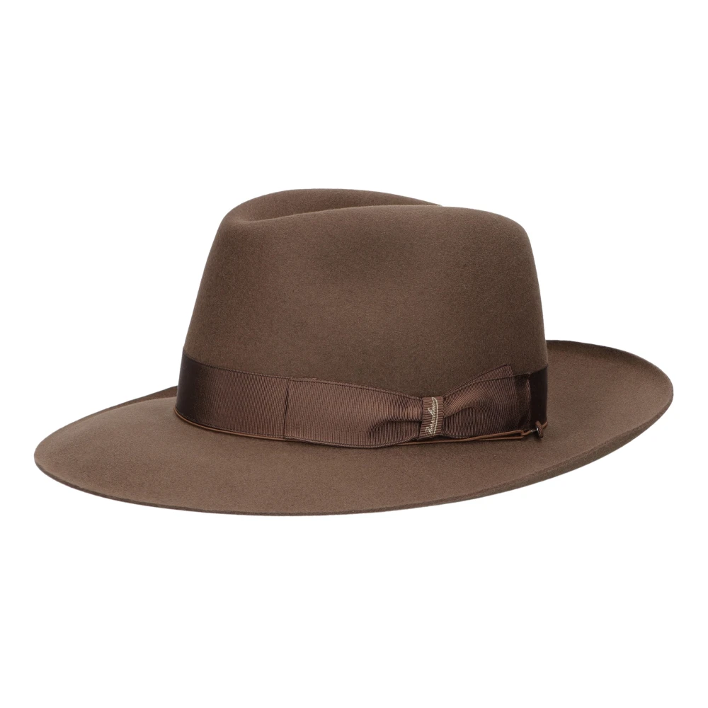 Borsalino Corteccia Folar Hat Brown, Herr