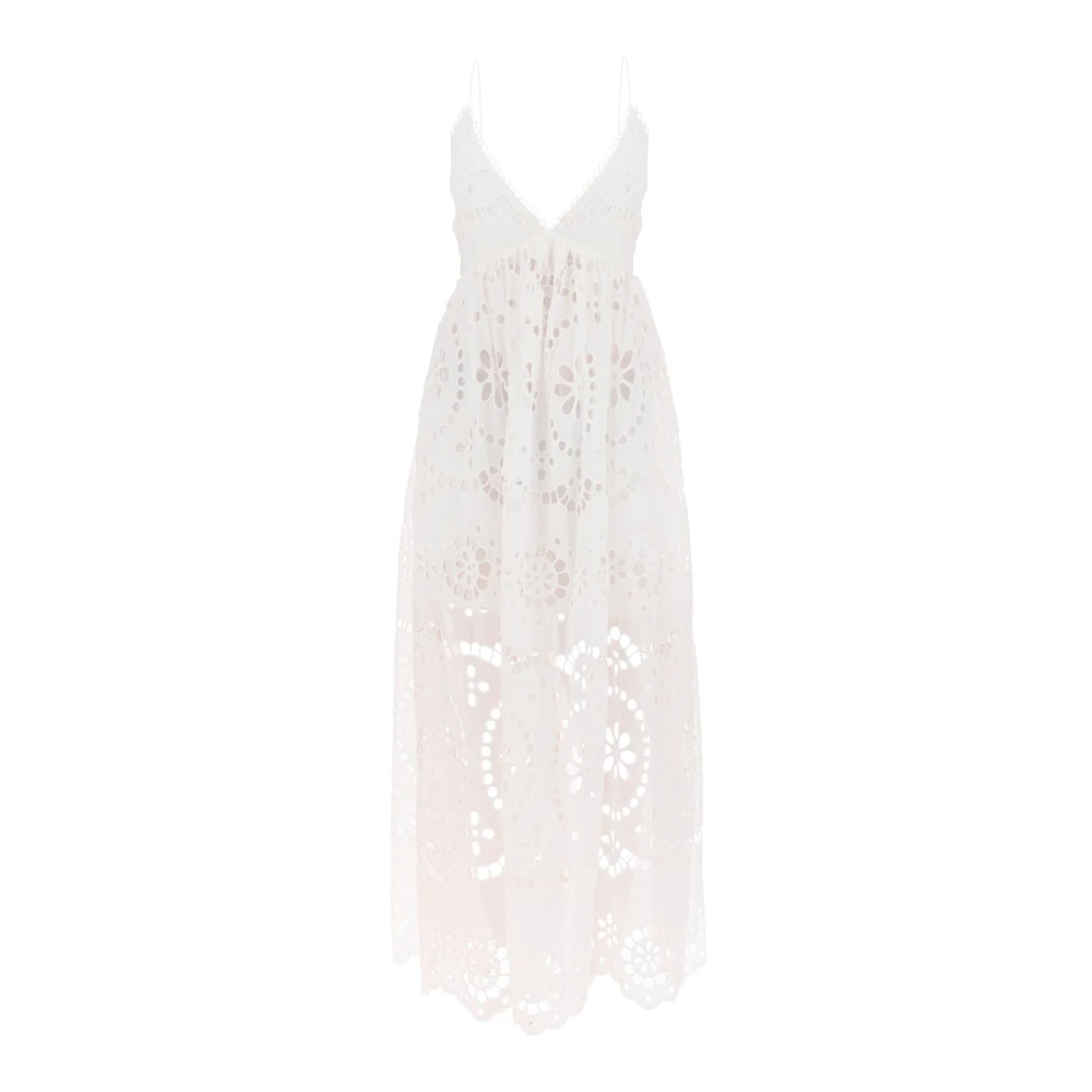 Zimmermann Lexi Broderie Anglaise Maxi Klänning White, Dam