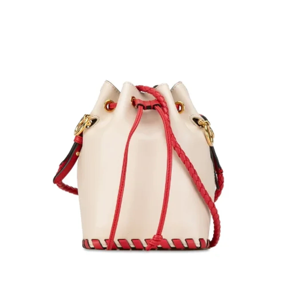 Fendi Vintage Pre-owned Leather handbags Beige Dames