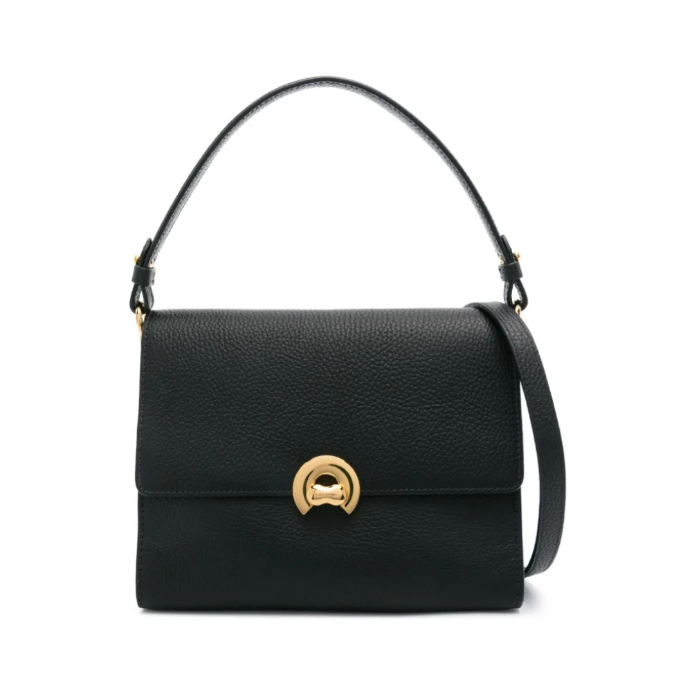Coccinelle Zwarte Leren Schoudertas Black Dames