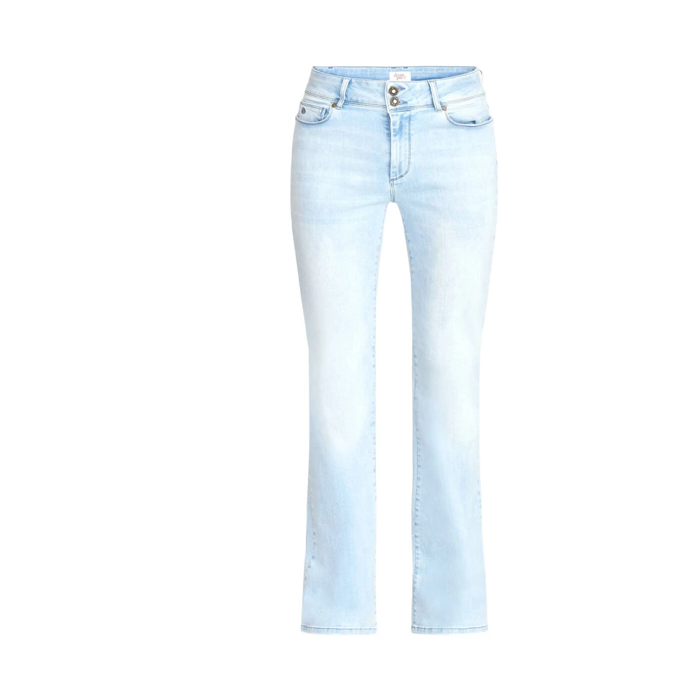 DNM Pure Flared Slim-Fit Jeans voor Vrouwen Blue Dames