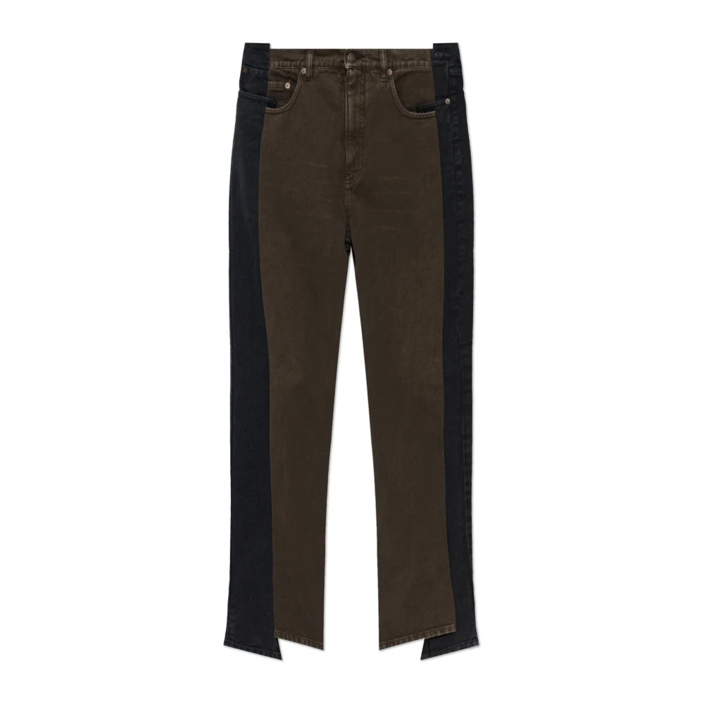 Maison Margiela Spliced Denim Trousers - Man Pants Brown 34 - Immagine 3