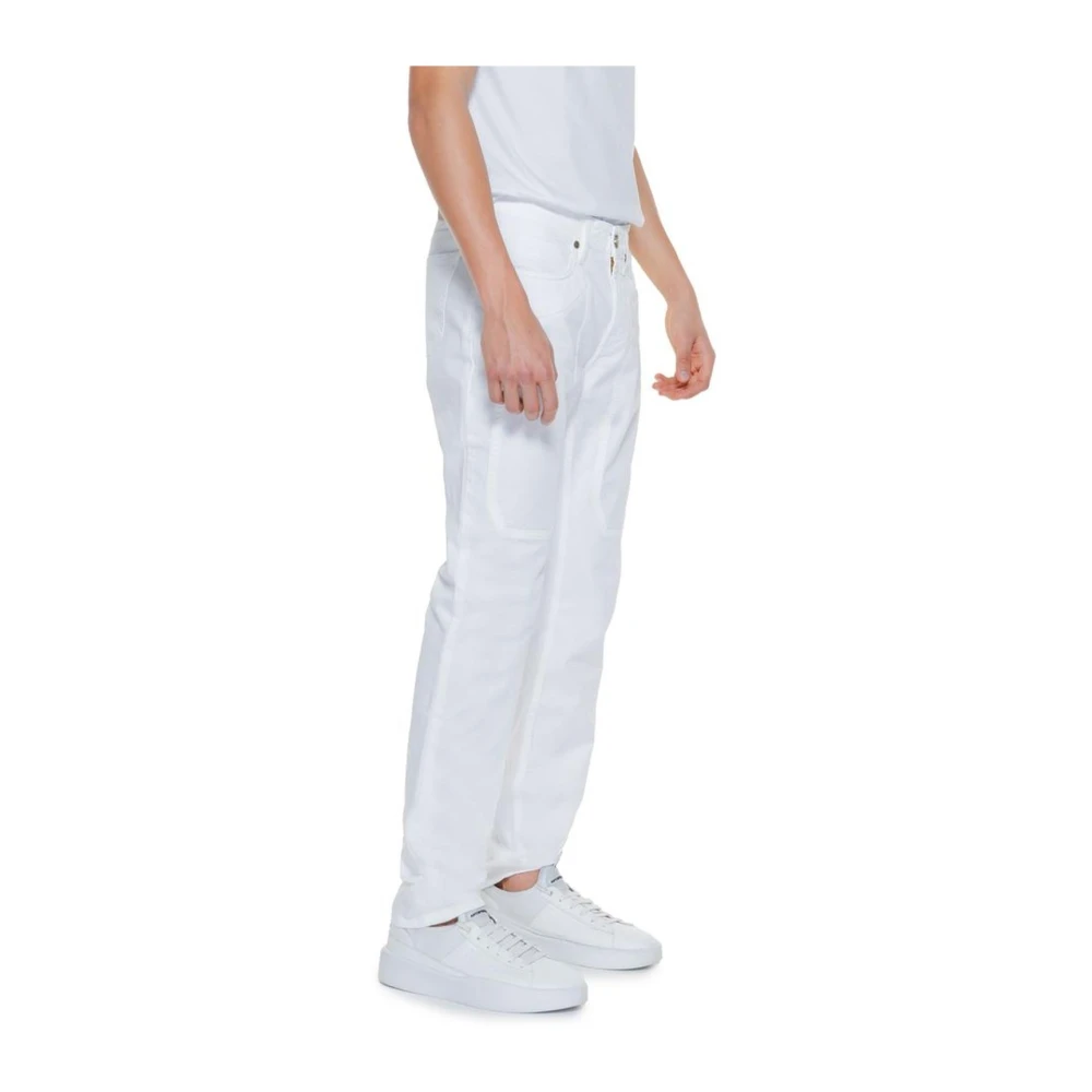 Jeckerson Slim Fit Katoenen Broeken Collectie White Heren