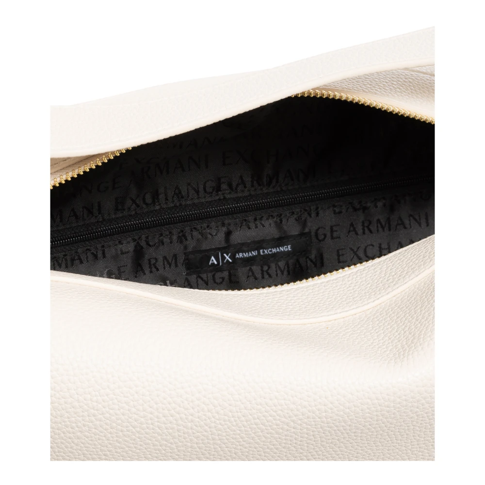 Armani Exchange Stijlvolle Tote Bag met Rits White Dames