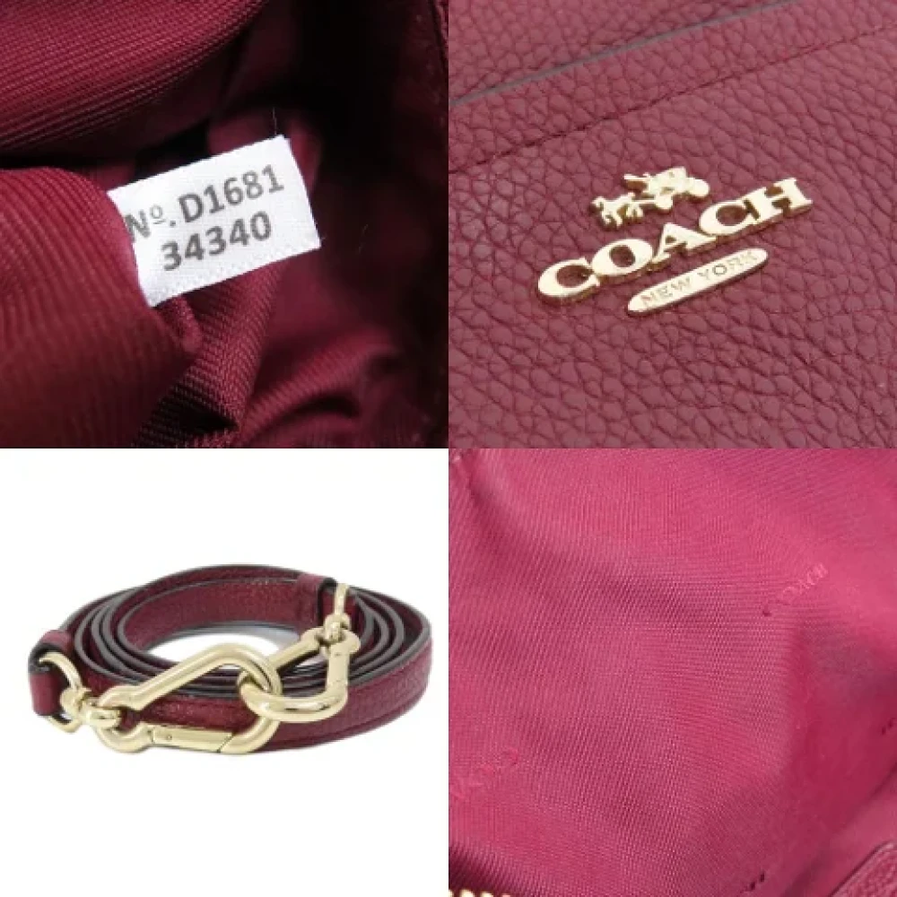 Coach Pre-owned Leather handbags Red Dames