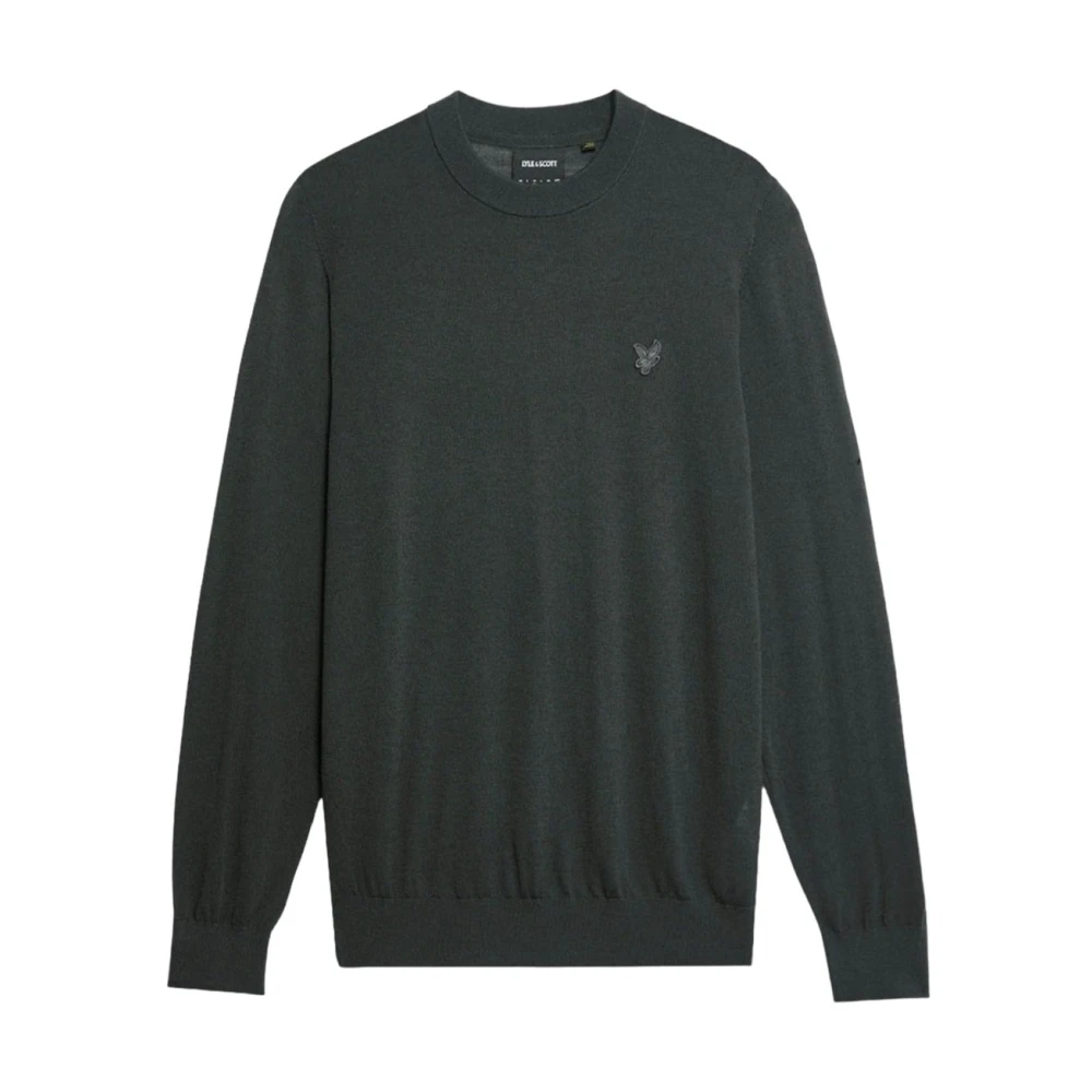 Lyle & Scott Grijze Merino Crew Neck Sweater Gray Heren