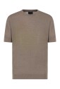 brown-textured-knit-short-sleeved-sweater