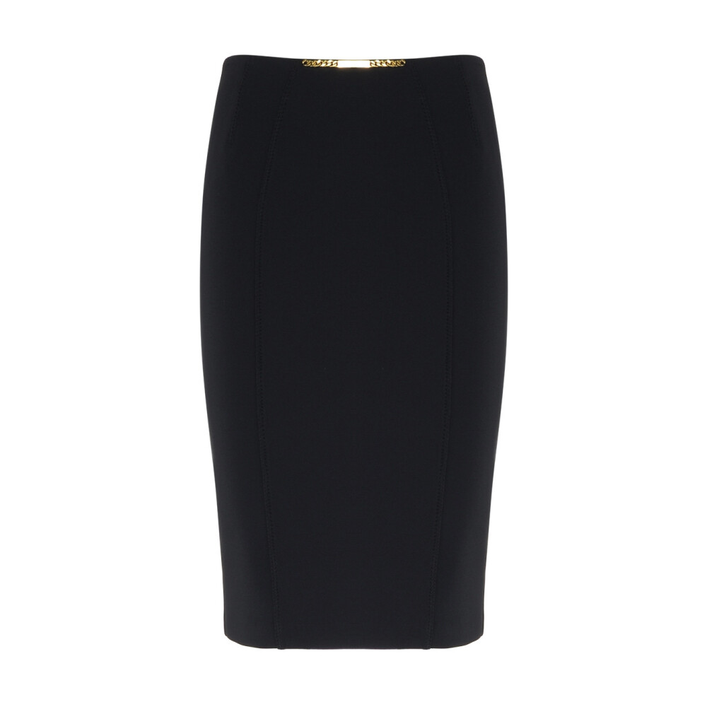 Black fitted skirt best sale