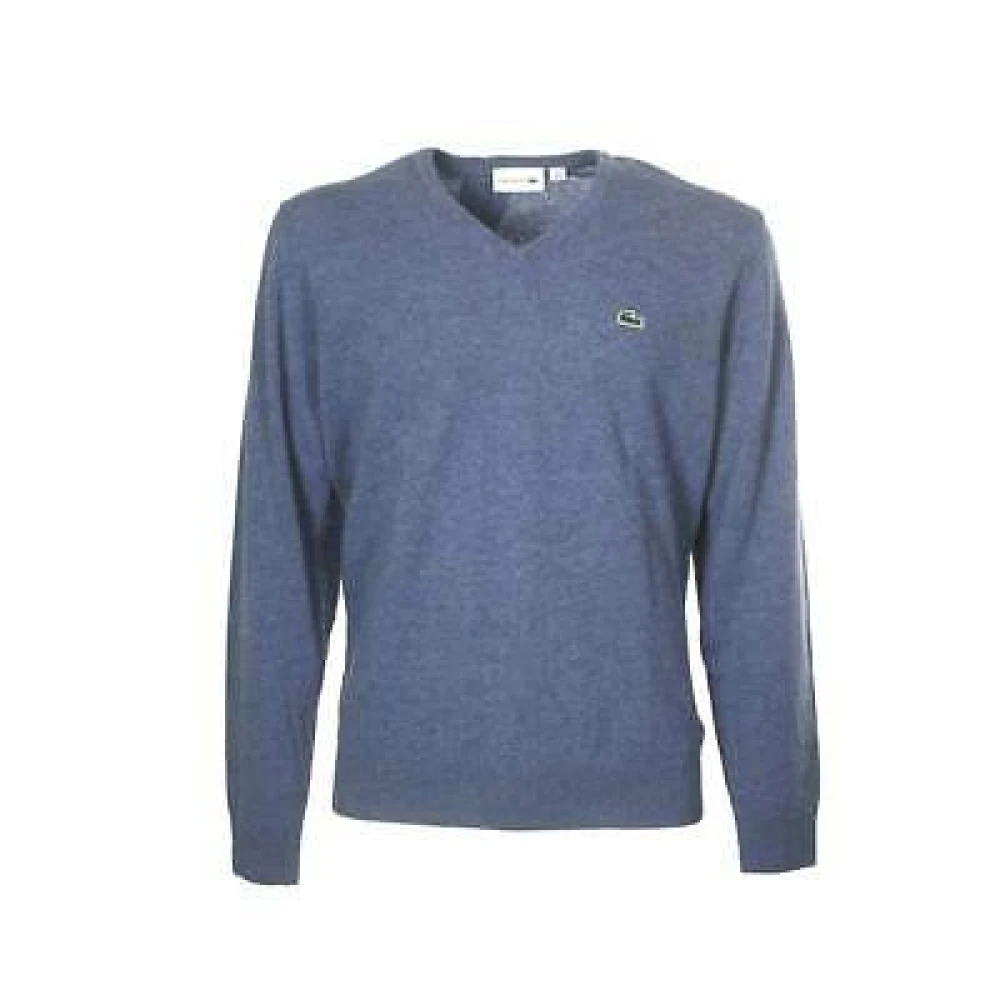 Lacoste Men's Blue V-Neck Knitwear, Xs, V-Neck Knitwear