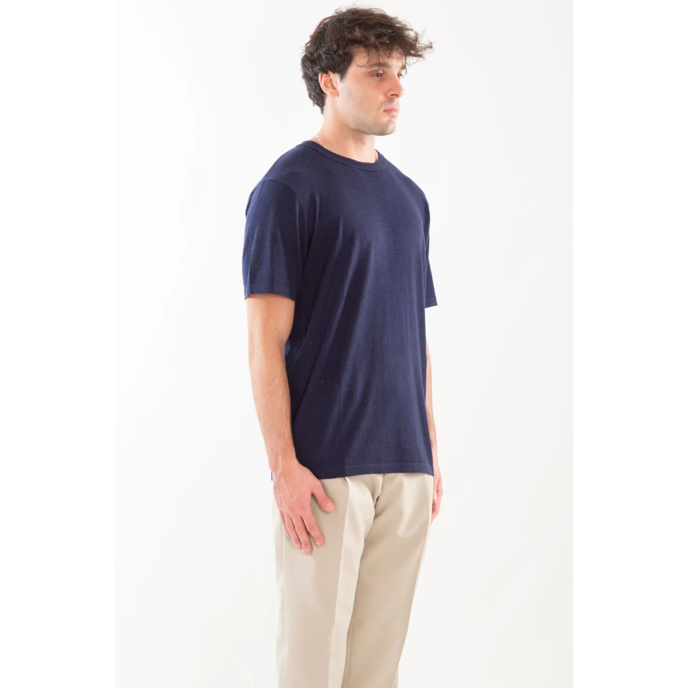MC2 Saint Barth Cashmere Tee in 61 Blue Heren