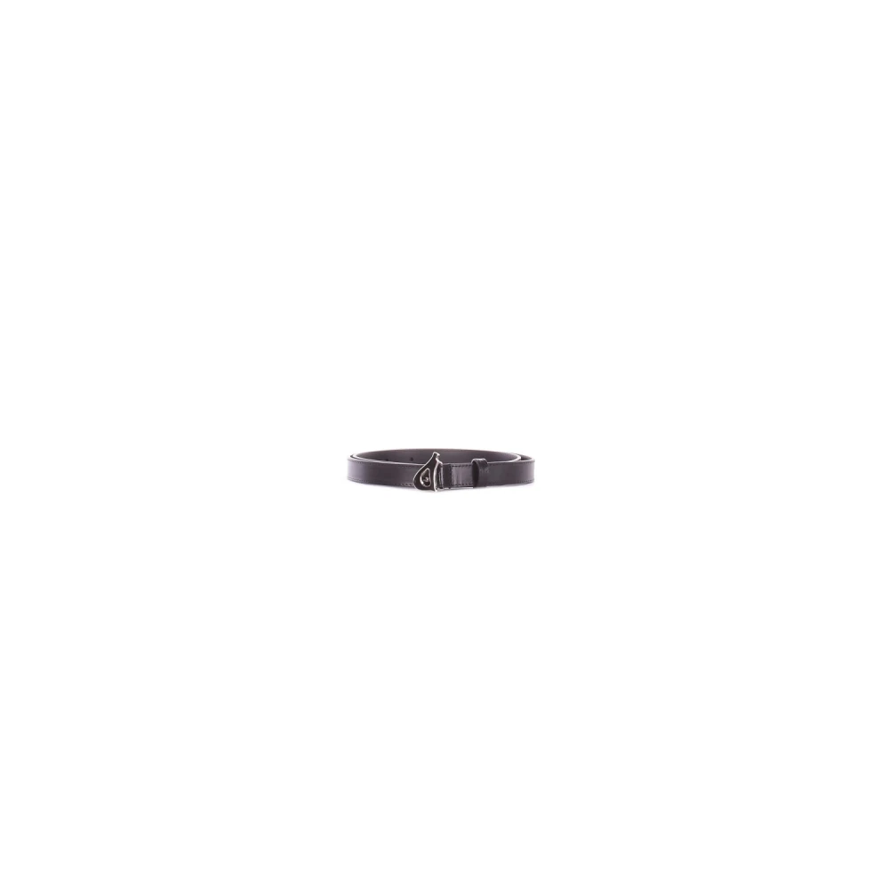 Dondup Women's Black Belts, 90 Cm, Wc220 Pl0675d Leather Belt