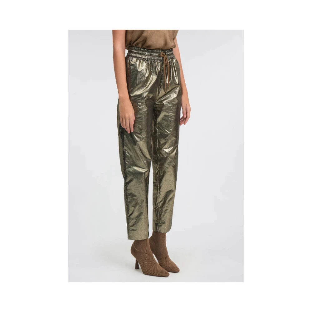 Mes Demoiselles Gouden gecoate joggingbroek Brown Dames