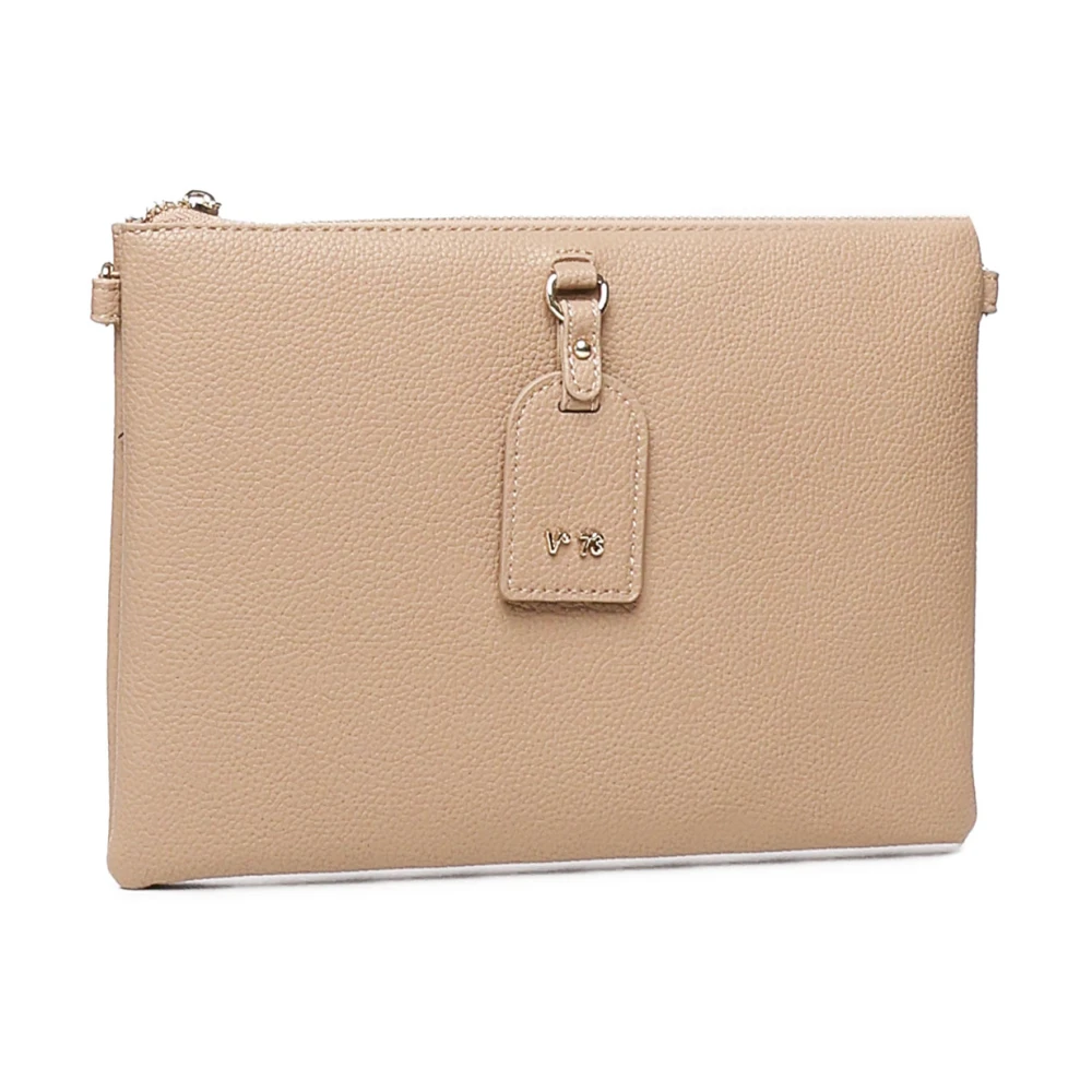 V73 Beige Schoudertas met Ritssluiting Beige Dames