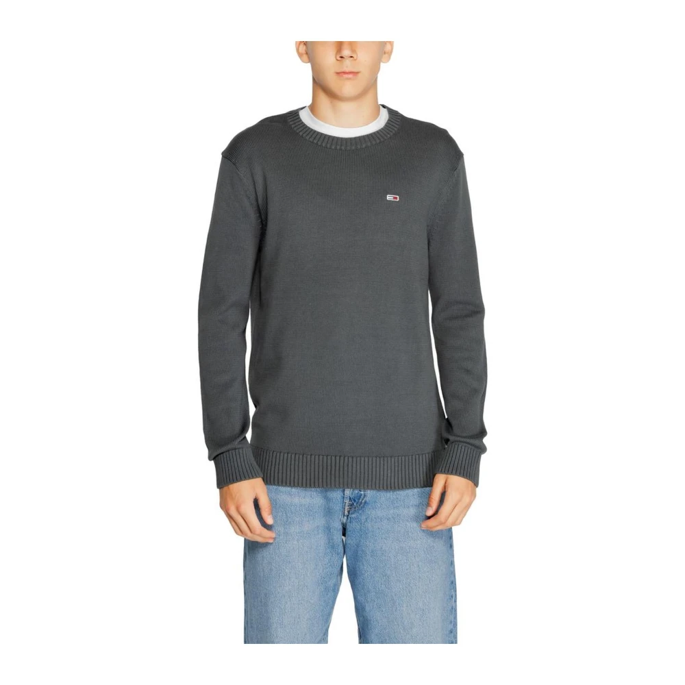 Tommy Jeans Grijze Katoenen Trui Heren Gebreide Kleding Gray Heren