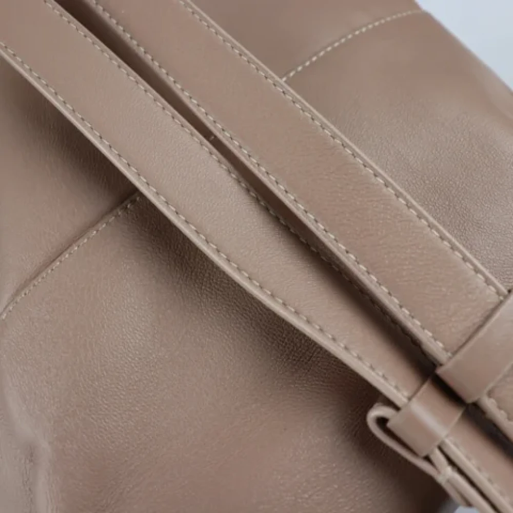 Jimmy Choo Pre-owned Leather backpacks Beige Dames