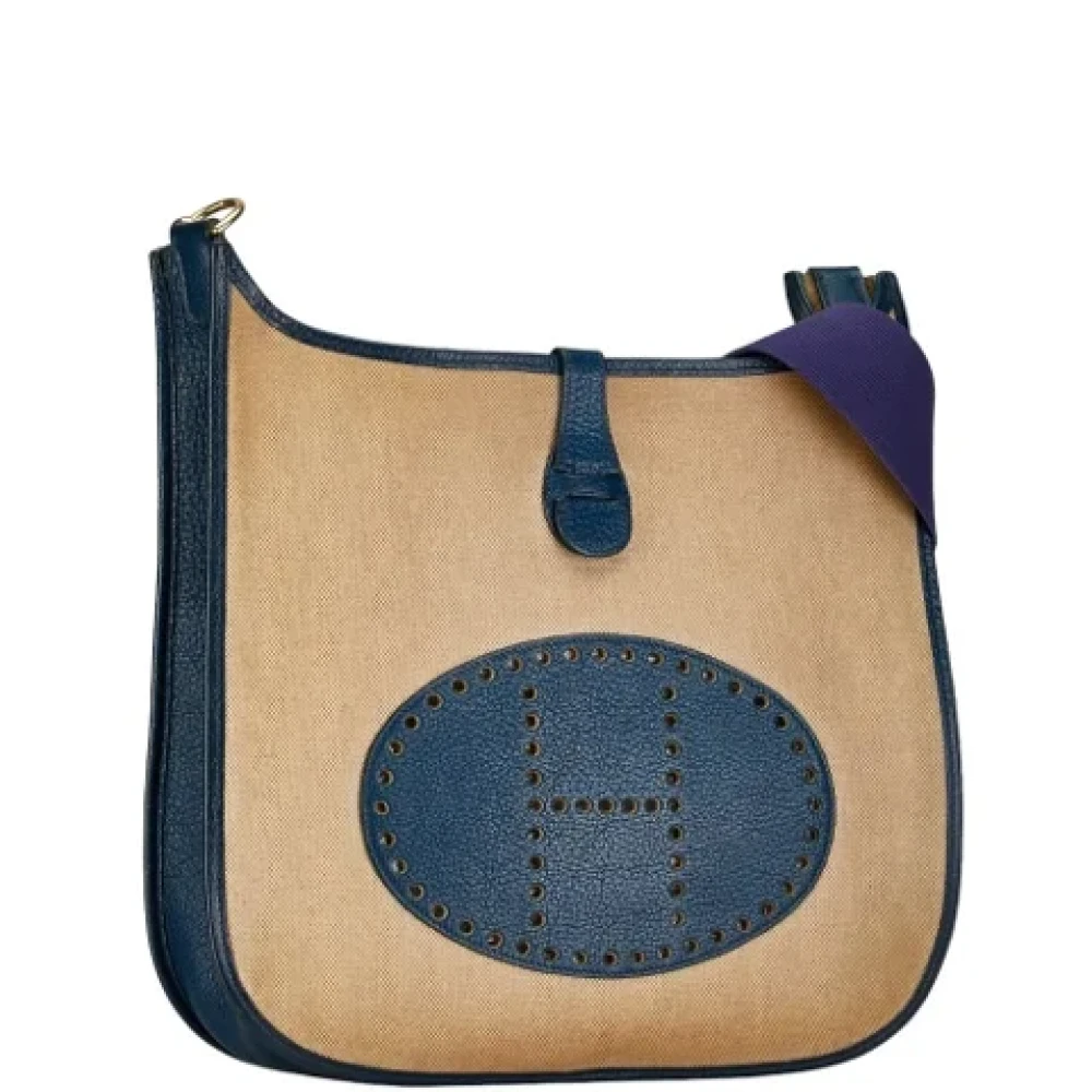 Hermès Vintage Pre-owned Fabric shoulder-bags Beige Dames