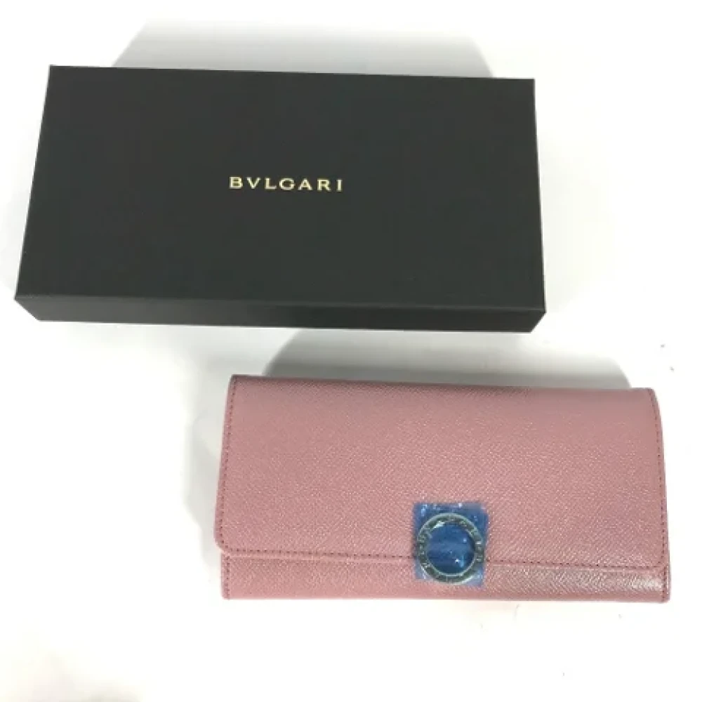 Bvlgari Vintage Pre-owned Leather wallets Pink Dames