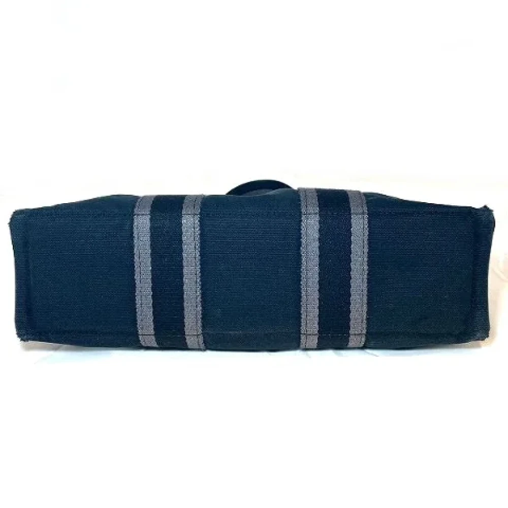 Hermès Vintage Pre-owned Canvas handbags Blue Dames