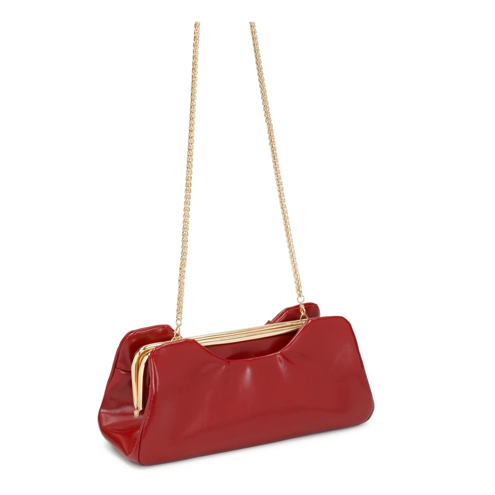 Kazar Maroon elegante handtas met een vouw Brown Dames