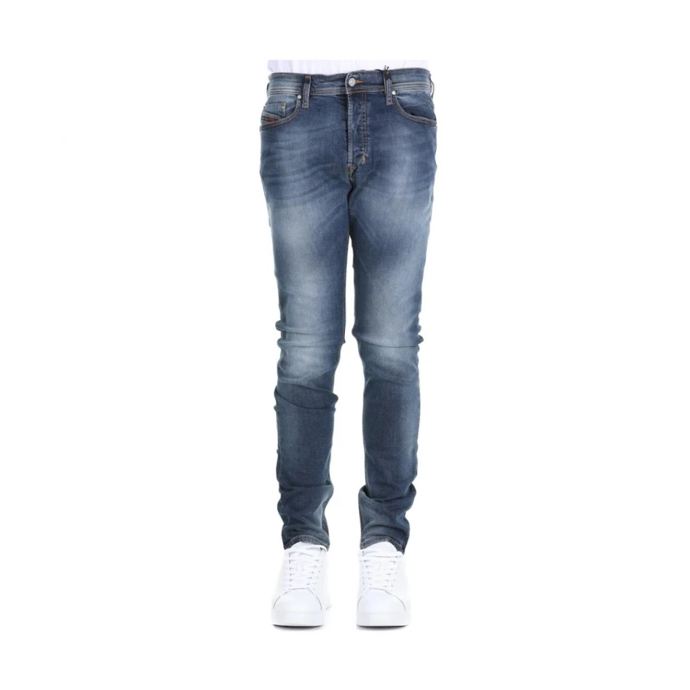 Diesel Blauwe Polyester Heren Jeans Blue Heren