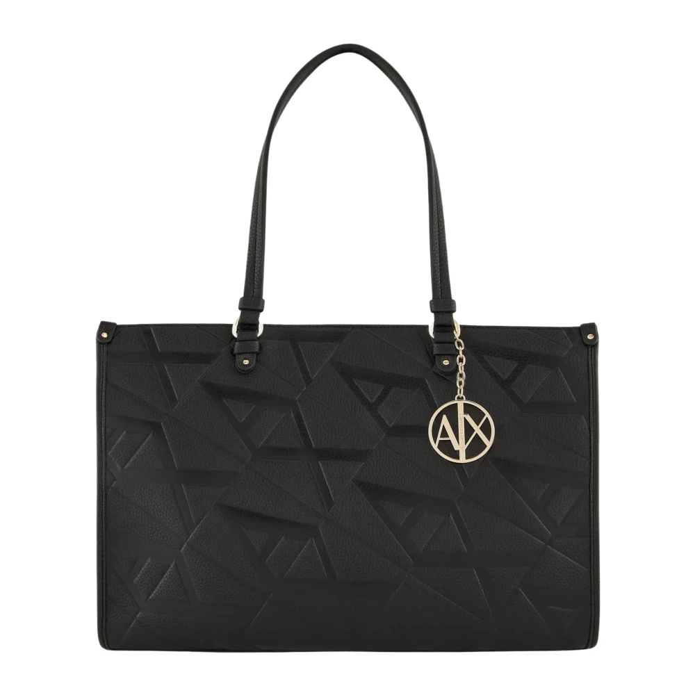Armani Exchange Zwarte schoudertas met rits Black Dames