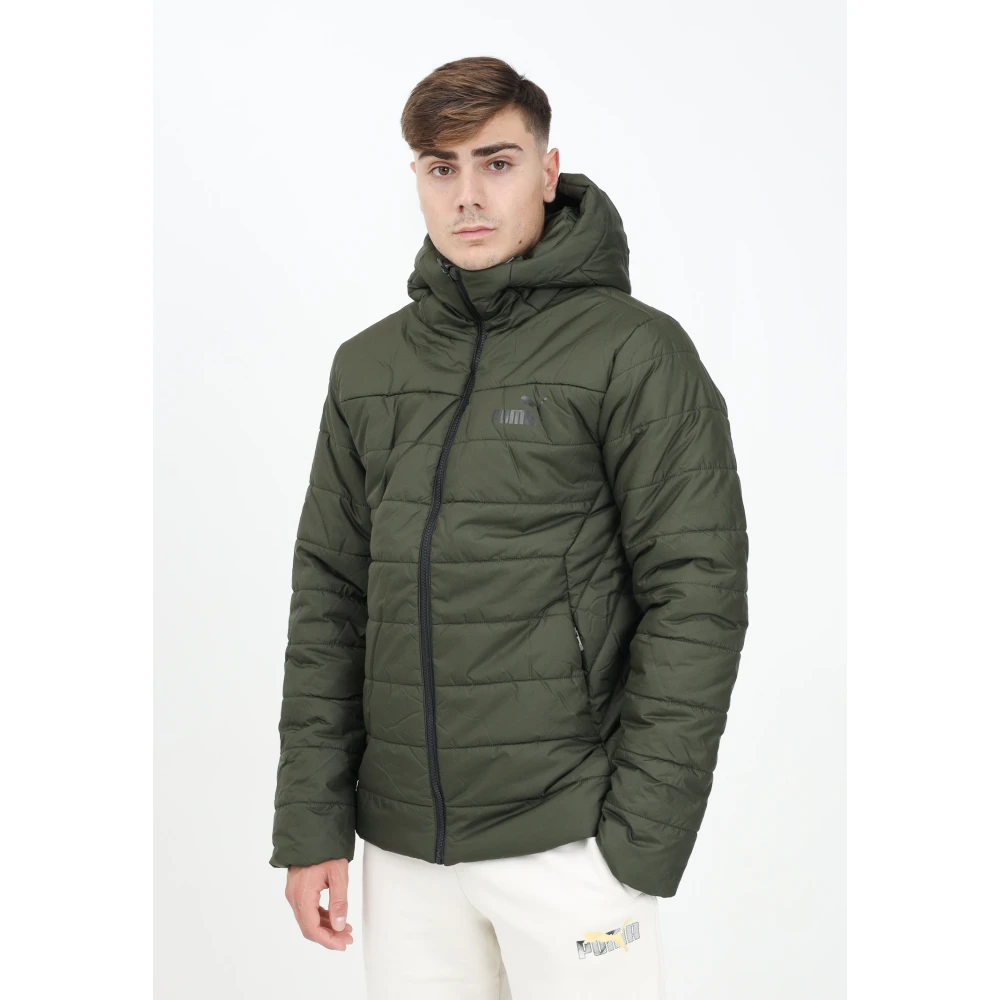 Puma Essentials Groene Gewatteerde Jas Heren Green Heren