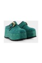 groene-denim-moonogram-sleehakken