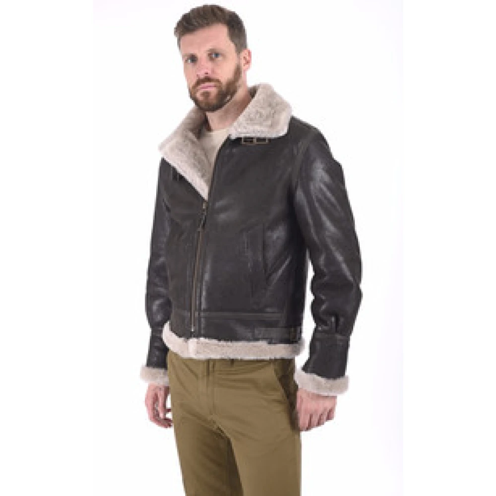 La Canadienne Schapenvachtjas met wollen voering Brown Heren