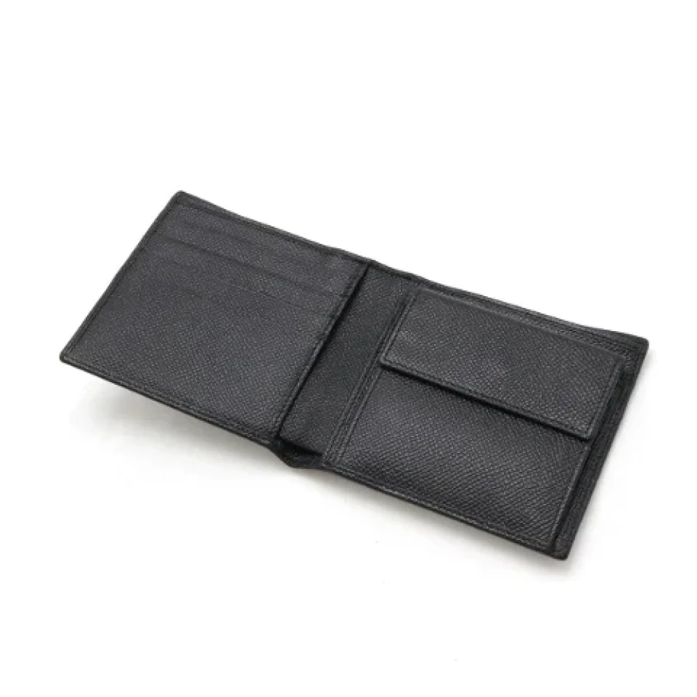 Bvlgari Vintage Pre-owned Leather wallets Black Heren