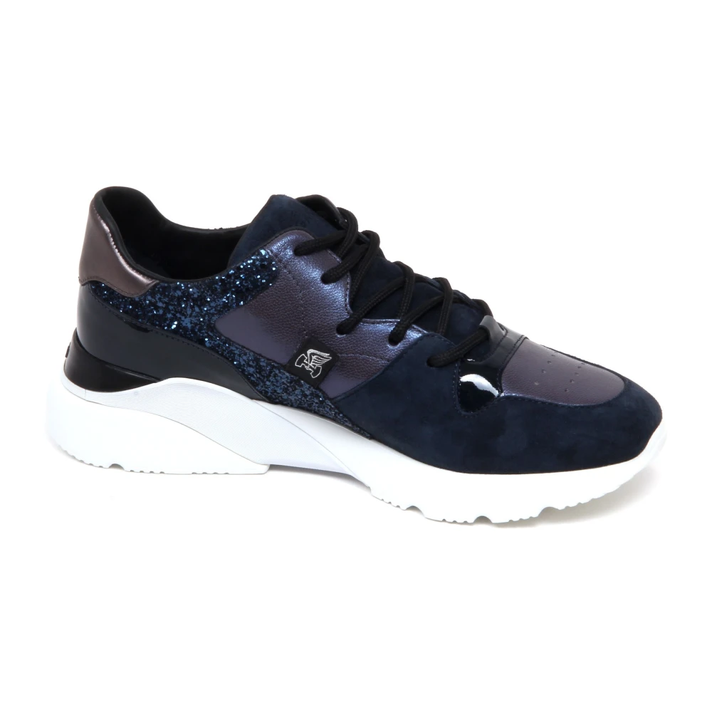 Hogan Glitter Active Schoen Sport Stijl Dames Schoenen Blauw