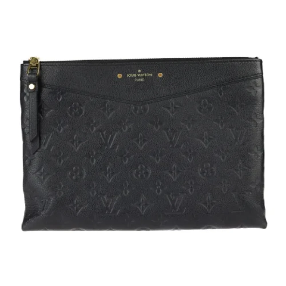 Louis Vuitton Vintage Pre-owned Canvas clutches Black Dames